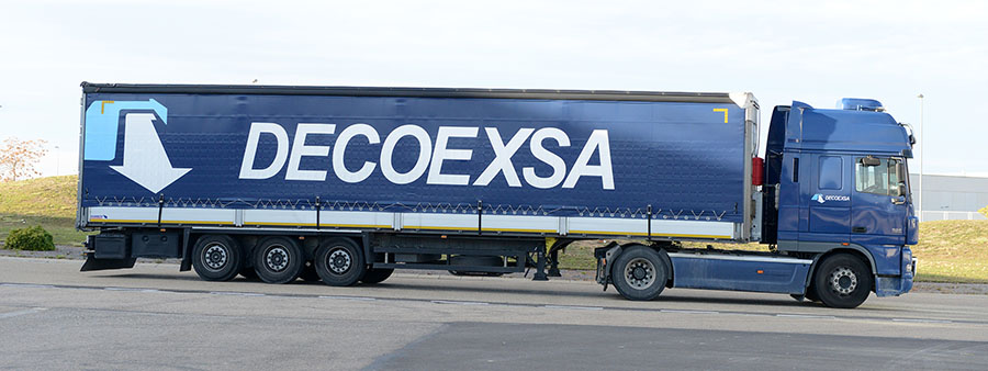 Camión de la flota de transporte Decoexsa