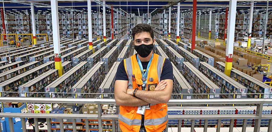 Santiago Morilla at Amazon Fulfillment Center in Illescas