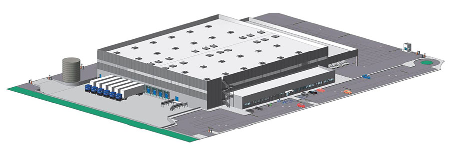 Diseño de las instalaciones logísticas de Amazon en Murcia