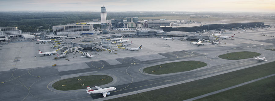 Centro de carga aérea en el aeropuerto de Viena