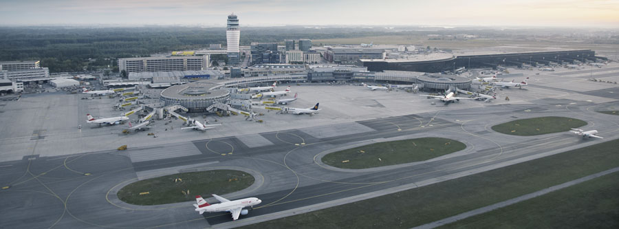 Centro de carga aérea en el aeropuerto de Viena